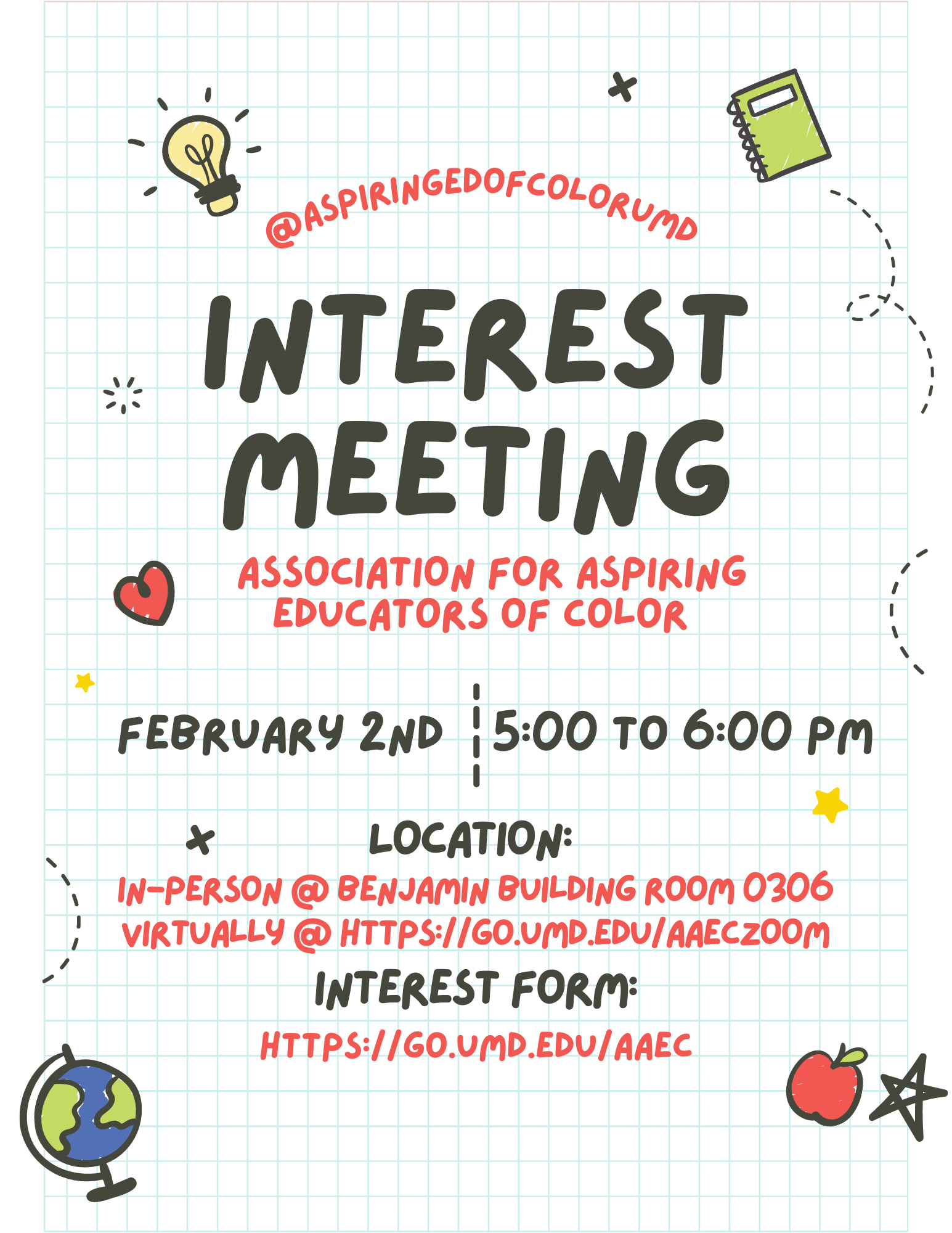 Association For Aspiring Educators of Color Interest Meeting UMD